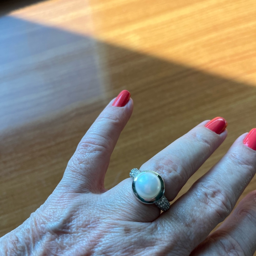 10mm pearl ring - size 7